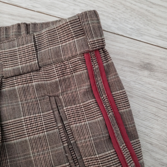 Zara plaid with strips pantsuits pants M - Picture 4 of 9